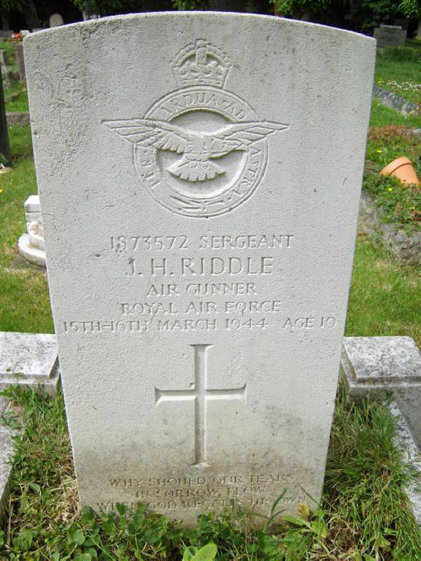 Sgt John Henry Riddle<br /><br /><br />died on active duty - March 16th, 1944